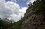 jed, (the lower rappler) rappels down the 80 ft cliff