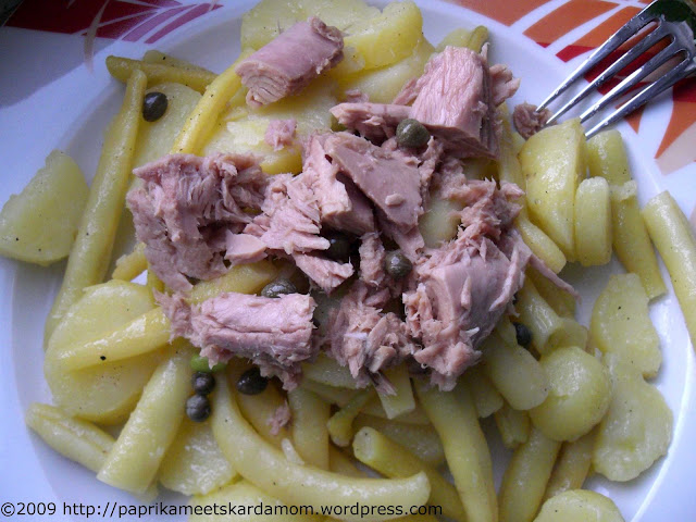Ligurischer Kartoffelsalat mit Bohnen und Thunfisch
