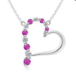 Pink Sapphire Heart Journey Pendant