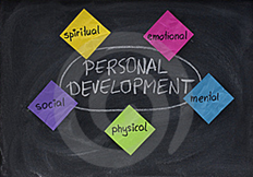 Royalty Free Stock Photos- Personal development concept on blackboard_1278328465415