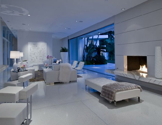 Luxury Hillcrest House Architecture Design Mid Century Residence - Living Room luxury house design interior living room