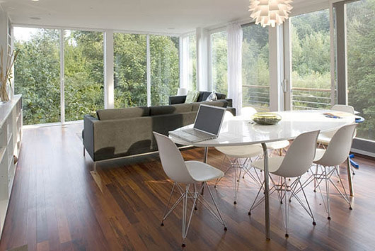 Neal Creek Residence Design Wooden House Decorating - Dining Room residence home design dining room ideas