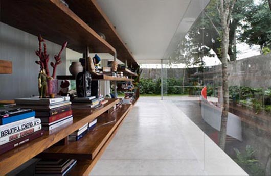 Contemporary Home Design Interior Glass Wall