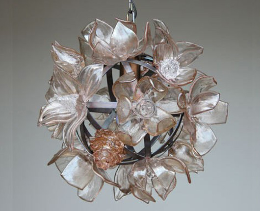 Modern-glass-beautiful-chandelier-with-flowers