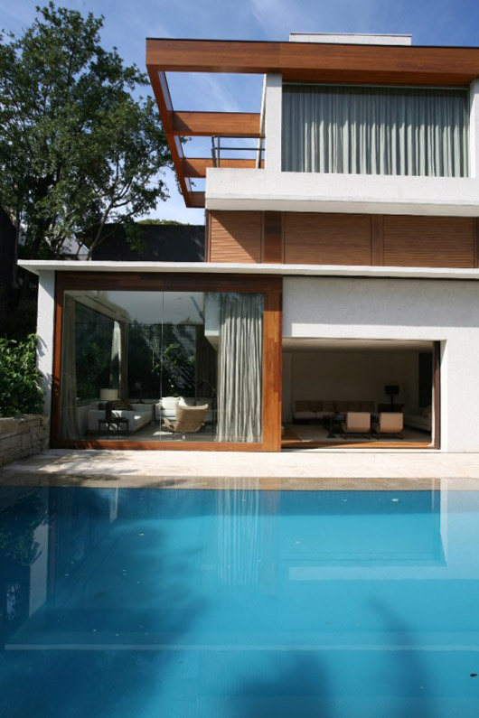 Wooden Floor Modern Residence Architecture Design Swimming Pool modern residence house designs swimming pool