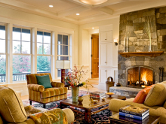 Design Classic Shingle Style House Decorating - Living Room classic home design interior living room