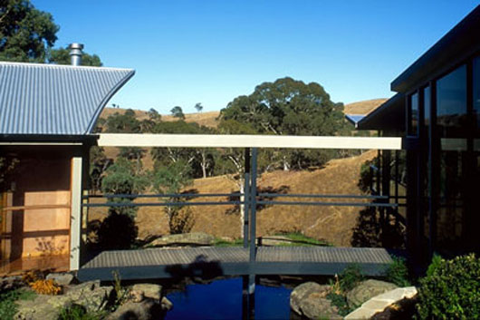 Curved Pavilion Design Home Architecture With Sandstone Walls - Bridge curved pavilion home design architecture ideas