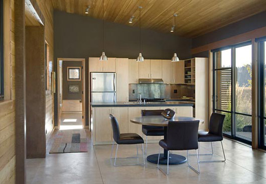 Cabin Design Wooden Home Decorating With Courtyard Walls - Kitchen wooden cabin home design kitchen ideas