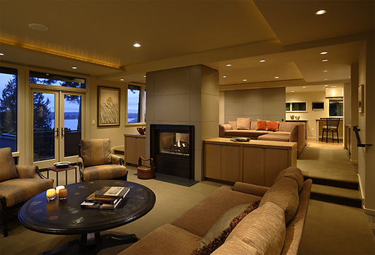 contemporary residence house design living room