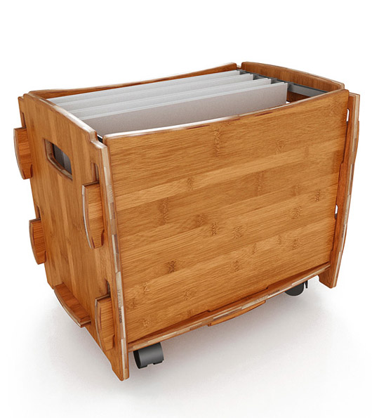Bamboo File Cart Design Sustainable Office Furniture Ideas bamboo file cart design sustainable furniture