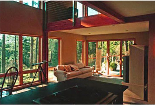 wooden platform home design living room