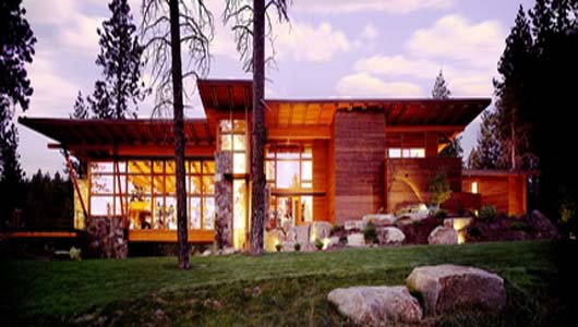 wood box family house design ideas