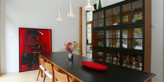 modern wooden dining room design interior