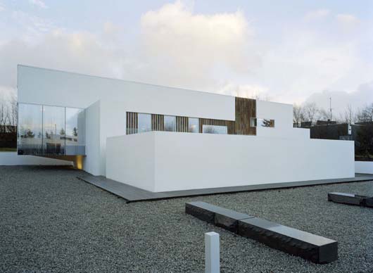 Luxury White Residence Architecture Design Single Family House