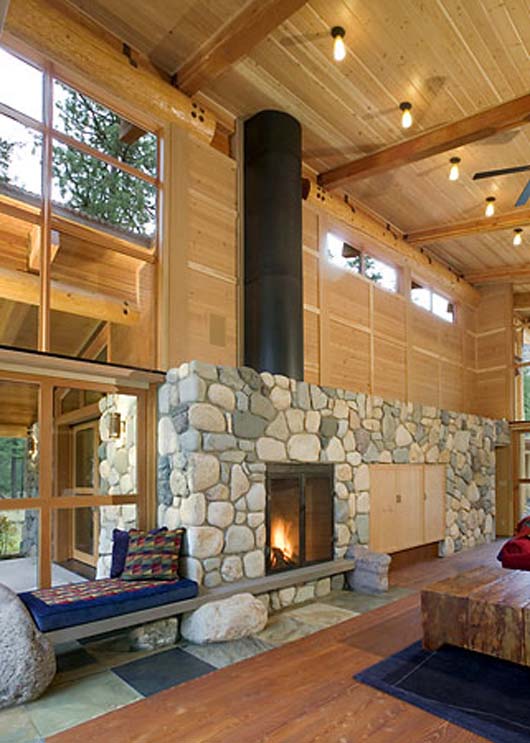 Three Separate Buildings Design Minimalist Home Interior Decorating Fireplace minimalist home interior decorating fireplace picture