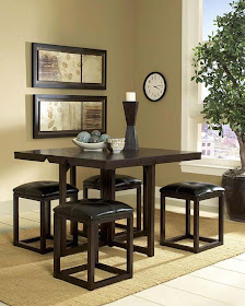 Modern Classic Design Dark Oak Dining Furniture For Small Space ...