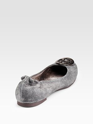 TORY BURCH - Reva Metallic Suede Ballet Flats - 190