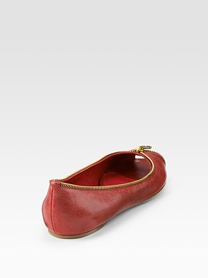 ALEXANDER MCQUEEN - Zip-Detailed Ballet Flats - 445