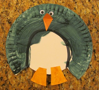 Paper plate penguin