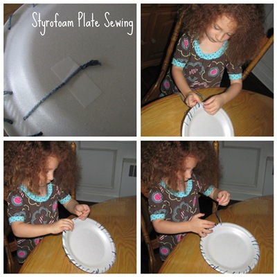 Styrofoam Plate Sewing