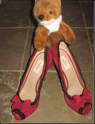 Weasel loves red Valentino pumps