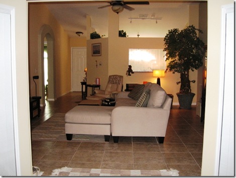 View from Sunroom into Family Rm