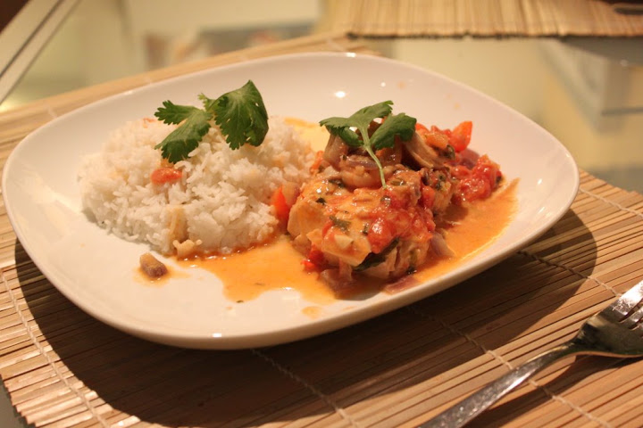 Final Dish My version of Cajus Moqueca Fish Stew