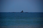 The famous rock outcropping that is the symbol of Chigasaki