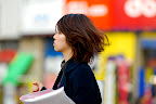 Very, very few people walk fast enough in Tokyo so that their hair flies behind them.
