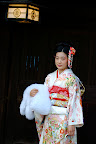 A rare girl who chose a more refined and elegant kimono and look for Coming of Age Day.