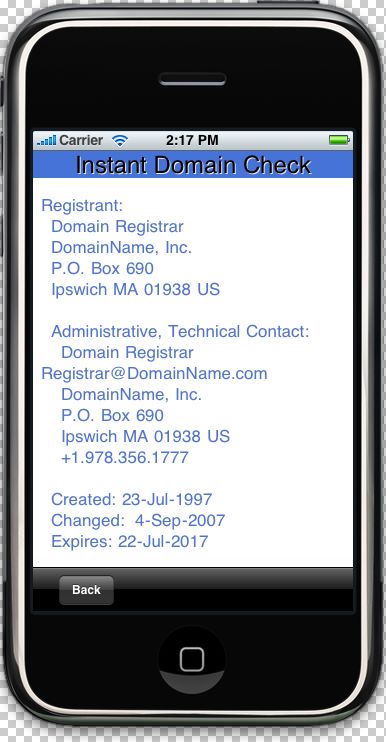 idomaincheck New application for iphone ss3 idomaincheck New application for iphone