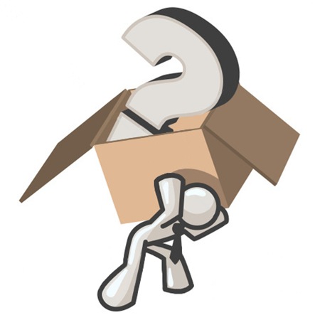 23023-Clipart-Illustration-Of-A-White-Man-Carrying-A-Heavy-Question-Mark-In-A-Box