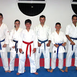 Karatekas en el pabellon
