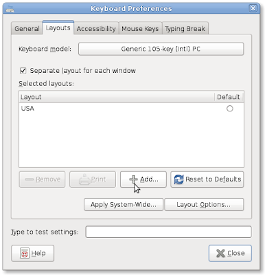 Keyboard Layout Preferences