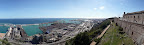 Panorama auf den Industriehafen von Mont Juic aus