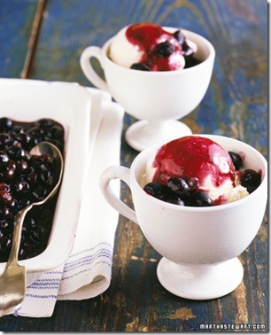 martha stewart blueberry topping in mugs