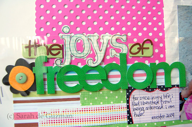 Up close shot of some of my title work.