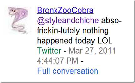 Perhaps first tweet at BronxZooCobra