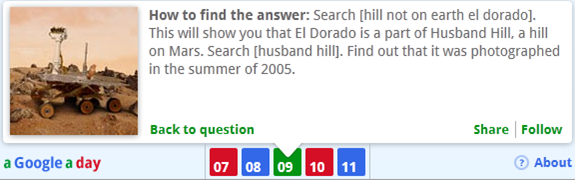 a google a day answer