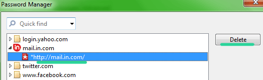 enable login details of sites you already prefer no