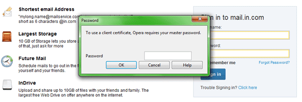 Master Password Set