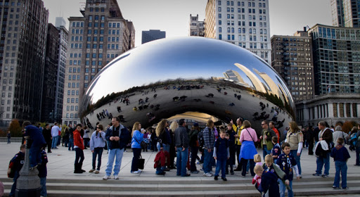 The Bean, uno de los simbolos de Chicago. Imagen tomada por Raul Alvarez Gonzalez