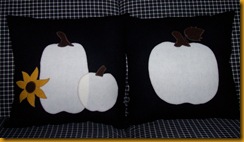 Black & White Appliqued Pillows Black & White Appliqued Pillows