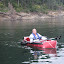 JoJomas skipper shows off his collapsible canoe JoJomas skipper shows off his collapsible canoe
