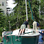 Holding the mast up while the forestay is pinned Holding the mast up while the forestay is pinned