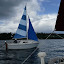 Dan races by in light winds Dan races by in light winds