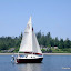 Jim caught me checking my sails in light wind Jim caught me checking my sails in light wind