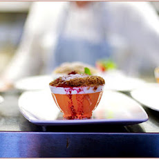 Stewed Fruit and Vanilla Custard Crumble