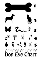This eye chart is great for dog lovers! It will get a laugh from anyone. Dog approved too! (Mine barked!)