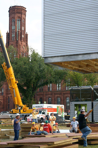 The ZEROW finally being lifted into place!